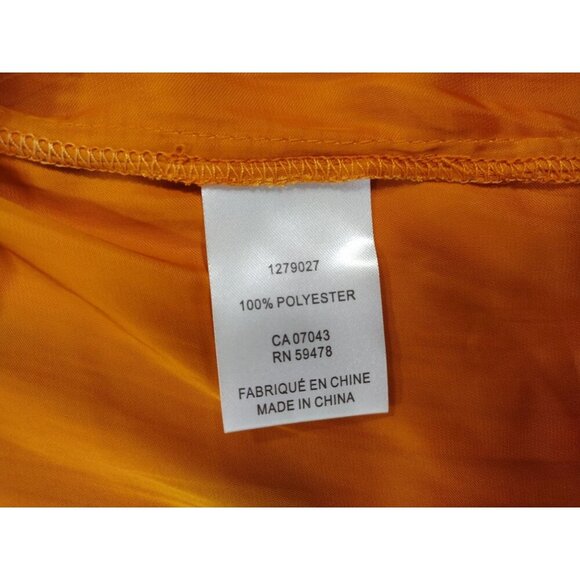 Rachel Roy Mustard Yellow Long-Sleeve Pleated Blouse With Tie Neck Womens Size S - Picture 4 of 9